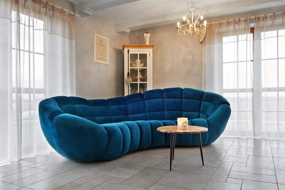 Овальный диван Retro Turquoise