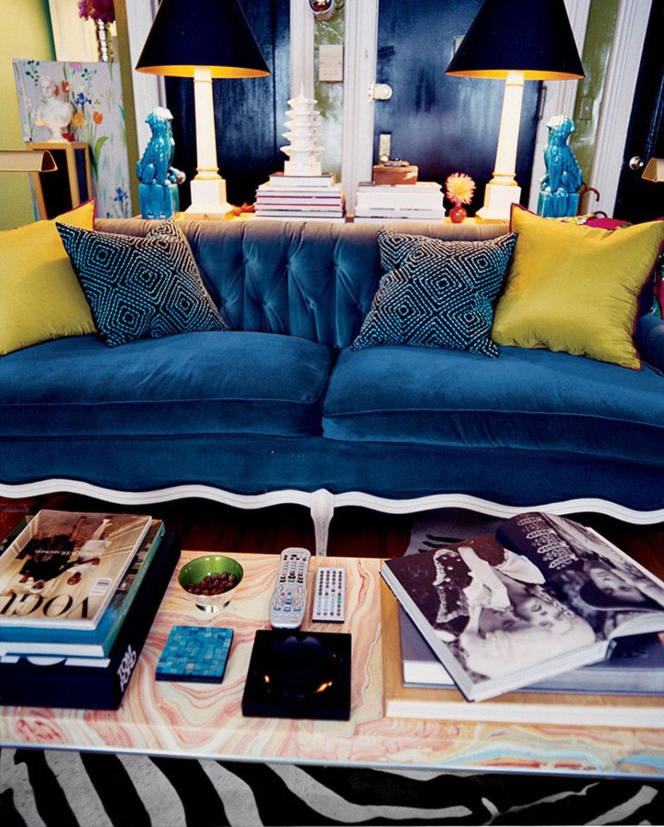 Диван Честер мятного цвета