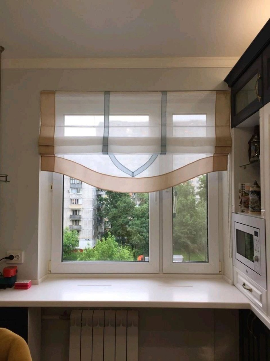 Рулонные шторы на пластиковые окна на кухню