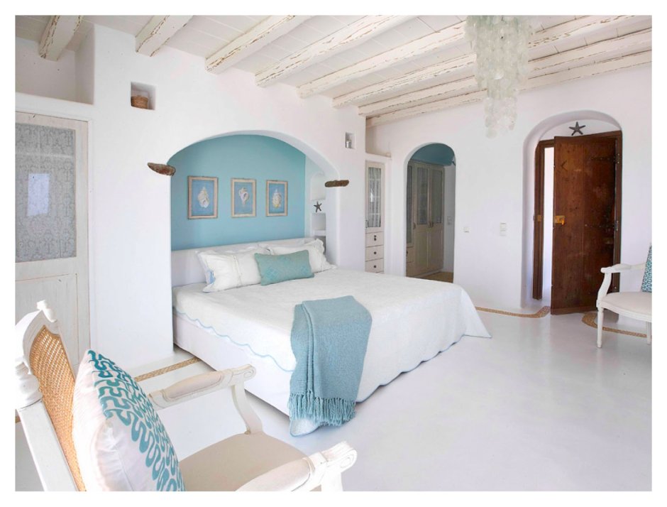 Спальня в средиземноморском стиле в квартире