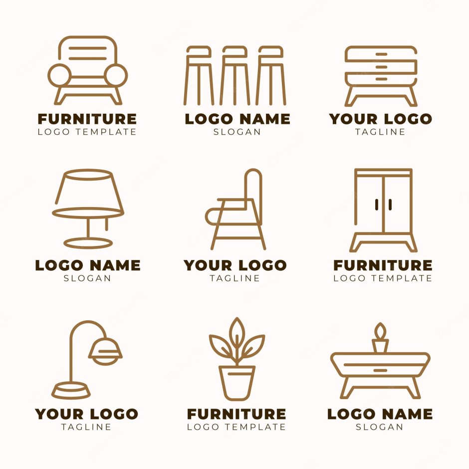 Логотип интерьер мебель
