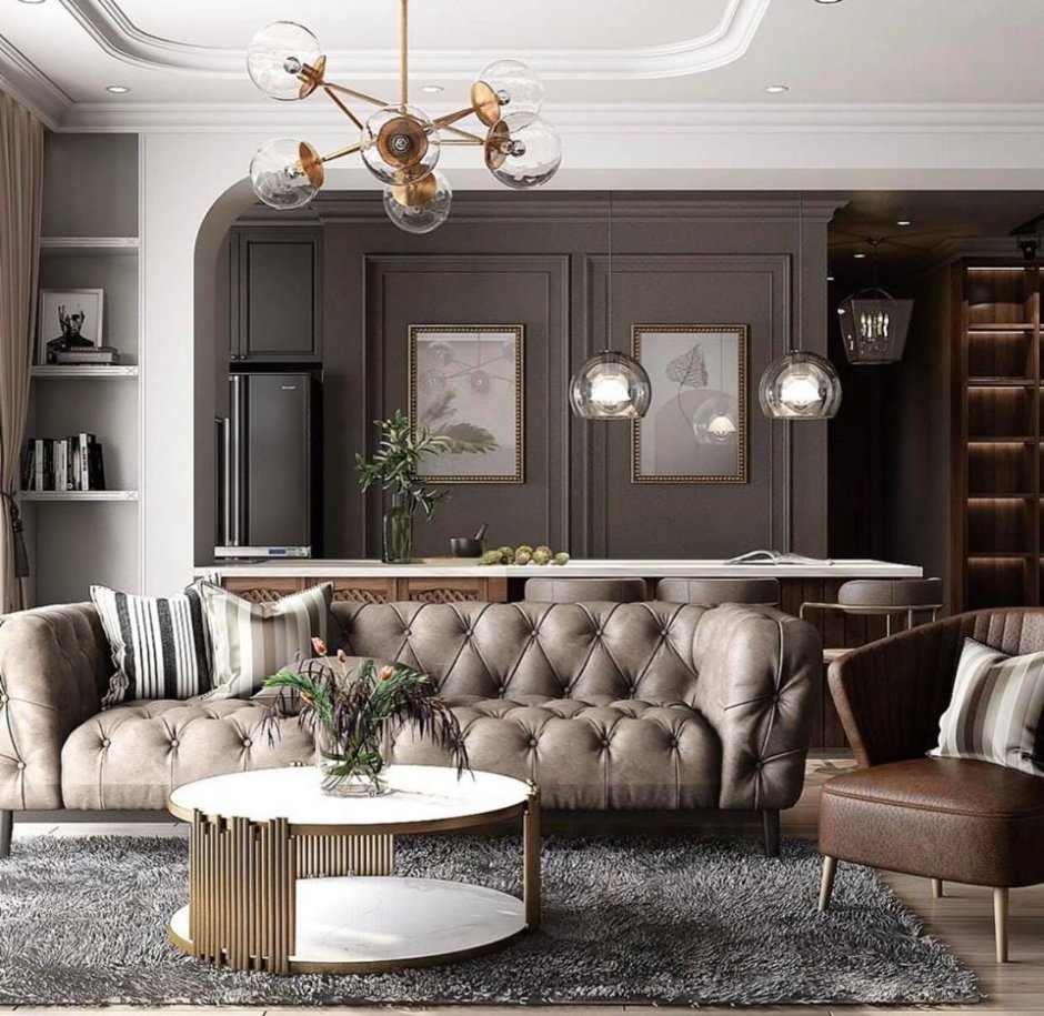 Гостиная в стиле Фьюжн