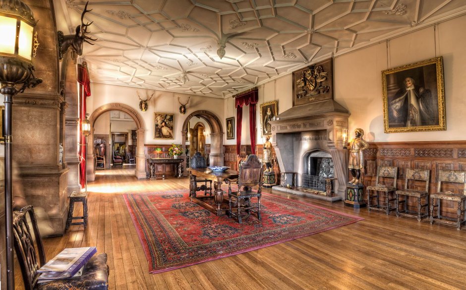 Замок данстер Dunster Castle изнутри