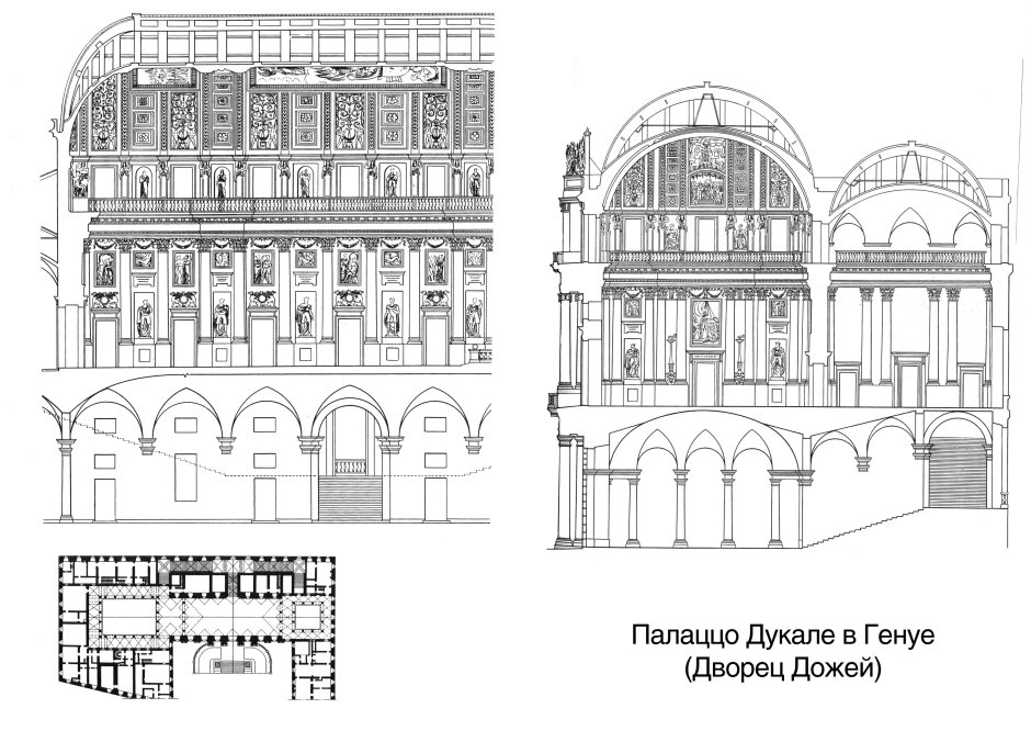 Дворец дожей в Венеции чертежи
