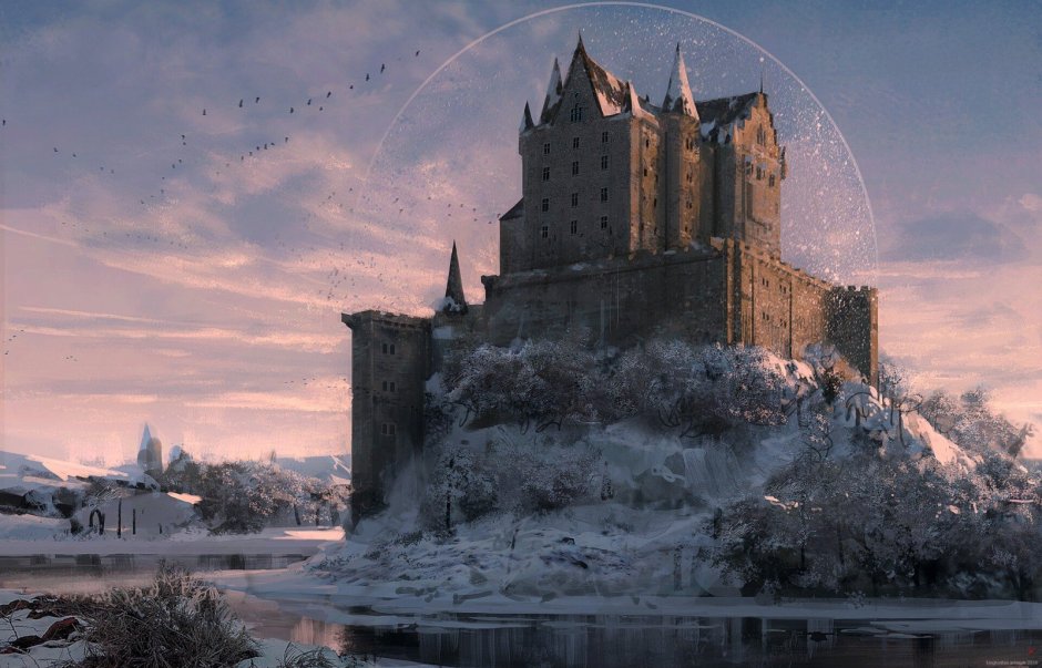 Средневековый замок фэнтези