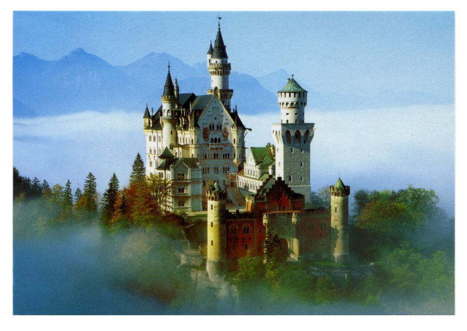 Замок Германии Нойшванштайн средние века