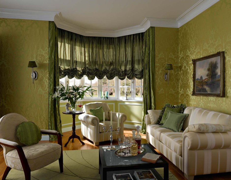 Дизайн комнаты в зеленом цвете