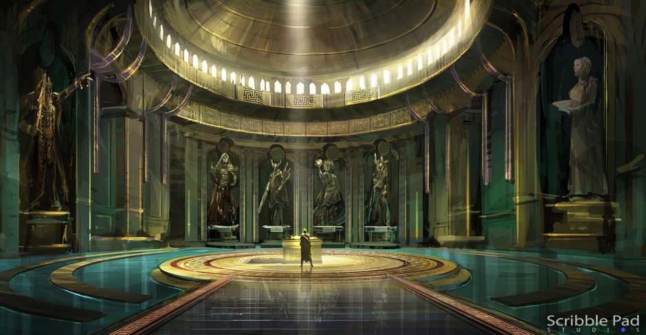 Греческий храм Пантеон арт