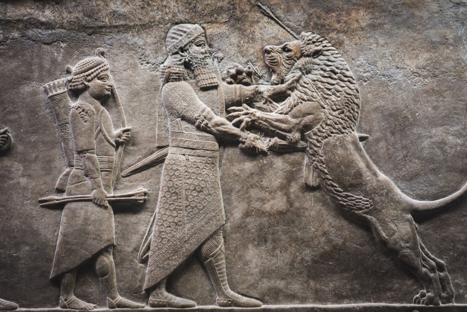 Ассирия львиная охота британский музей