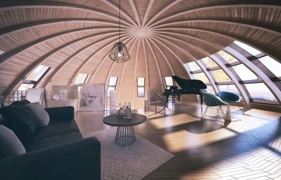 Сферический дом стратодезический купол