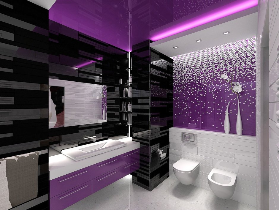 Дизайн комнаты в фиолетовом стиле