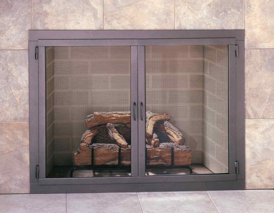 Дверца для камина со стеклом