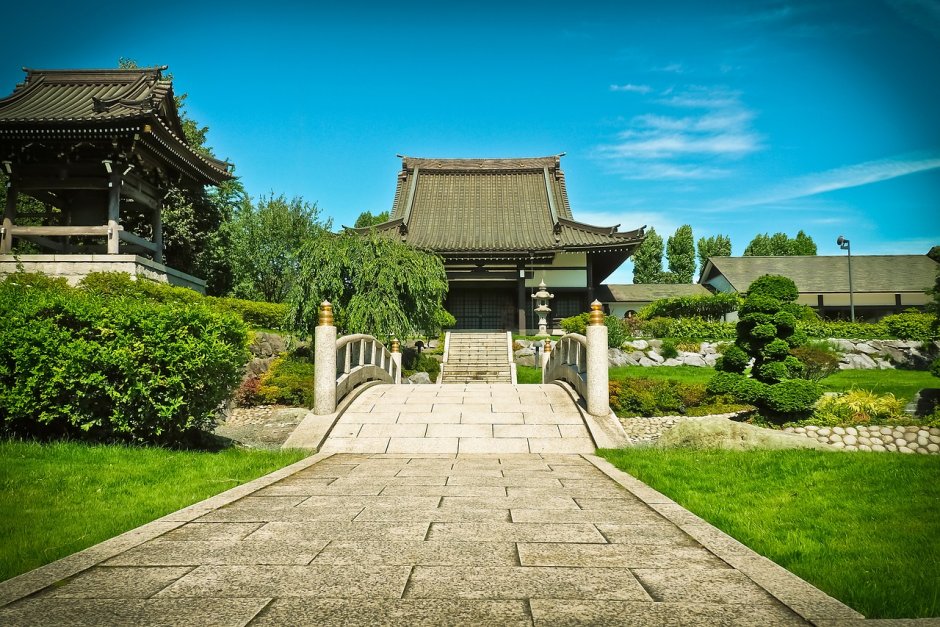 Храмовый сад в Японии