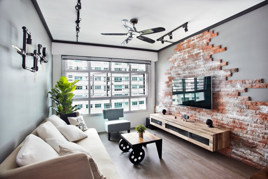 Лофт кирпич 3d Max рендер