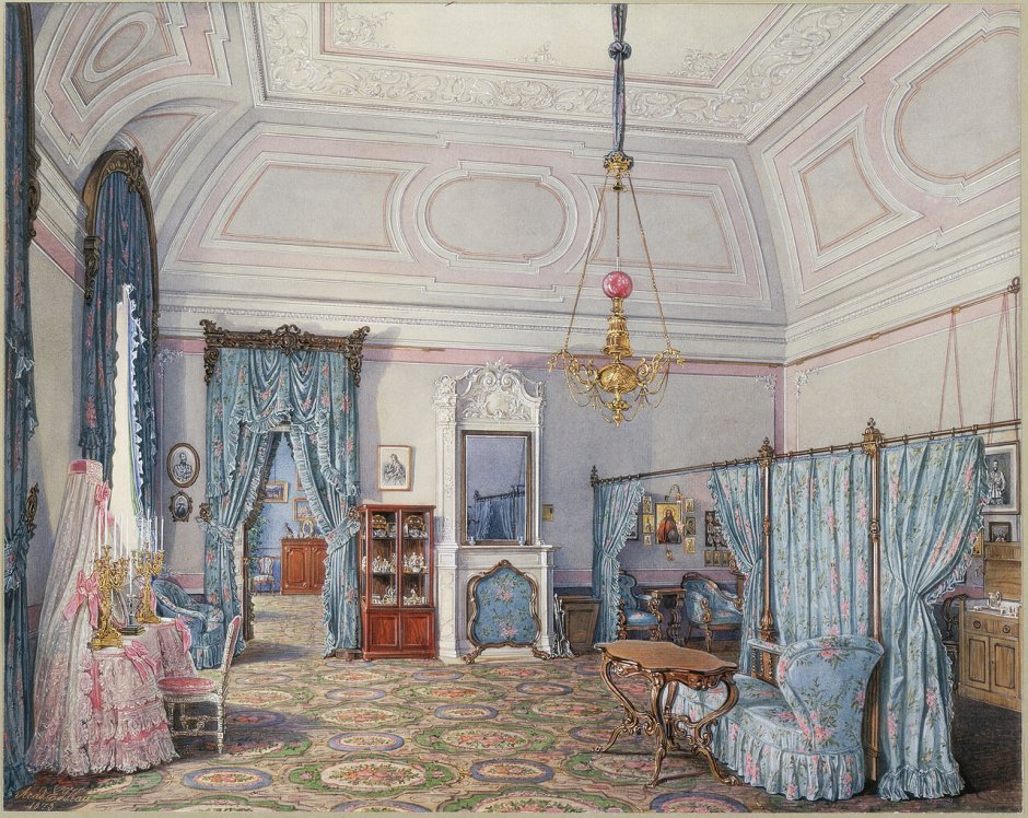 Эдуард Петрович ГАУ (1807-1887) - интерьеры зимнего дворца.