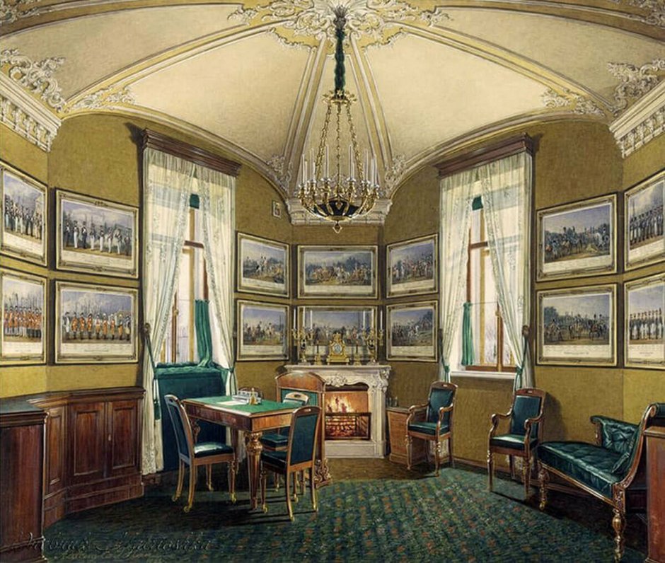 Эдуард Петрович ГАУ (1807-1887) - интерьеры зимнего дворца.