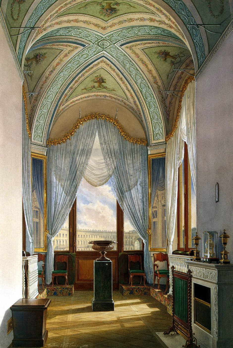 Эдуард Петрович ГАУ (1807-1887) - интерьеры зимнего дворца.