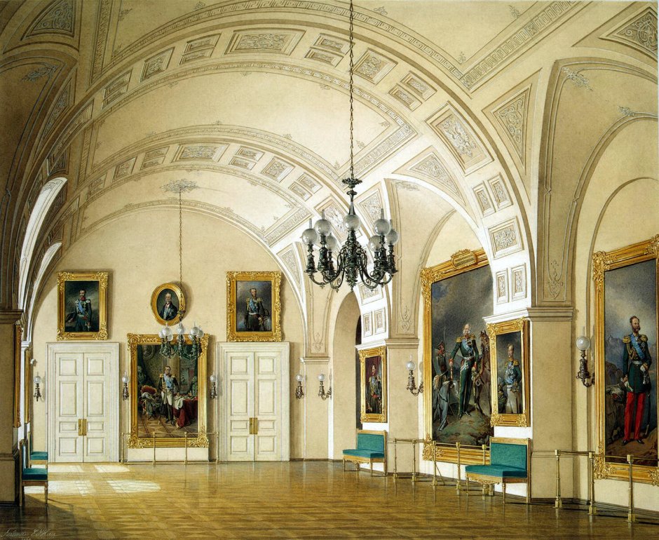 ГАУ Э П парадная лестница в Эрмитаже 1853