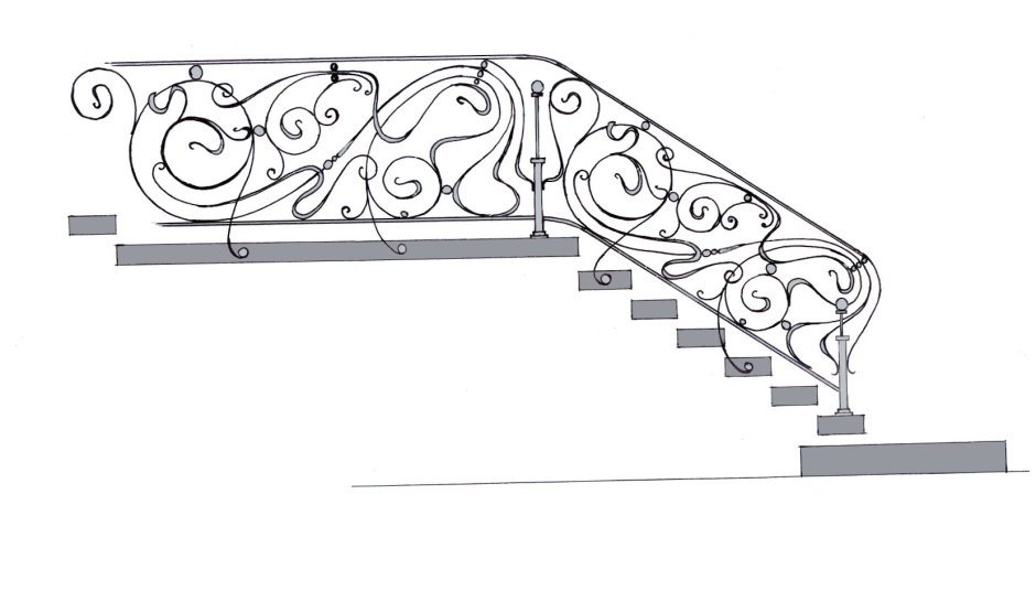 Кованые перила эскизы