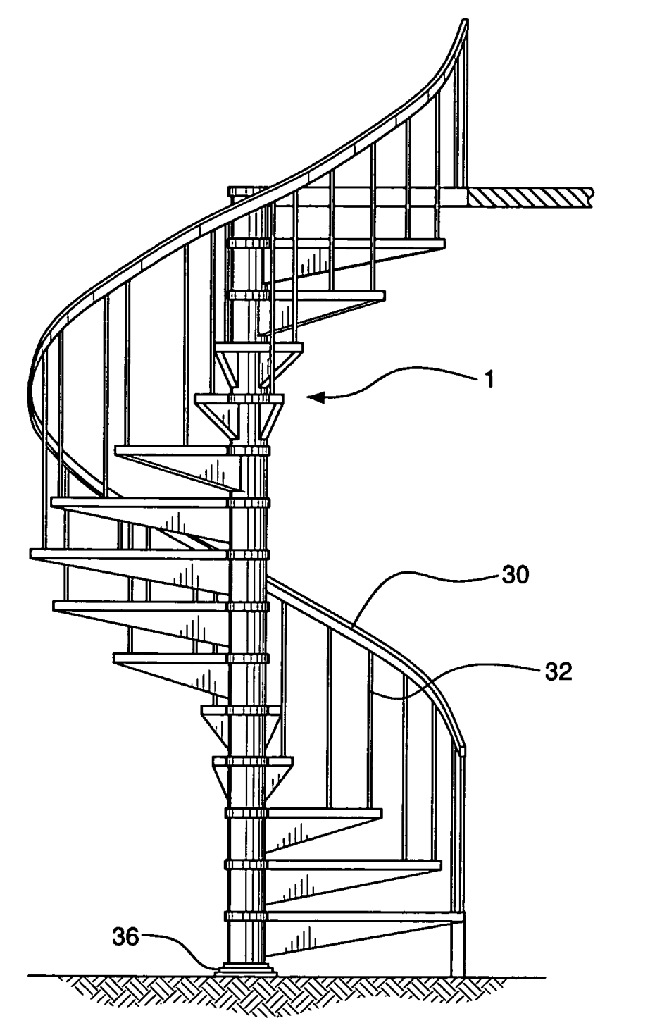 Винтовая лестница вид сбоку