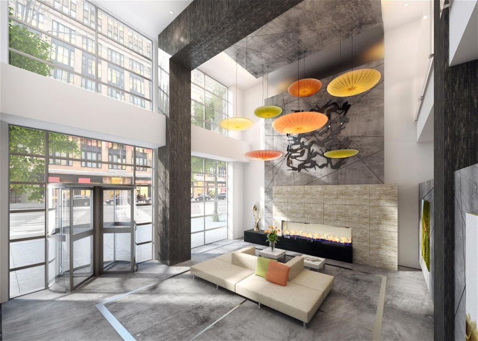 Lobby Interior Design in Loft