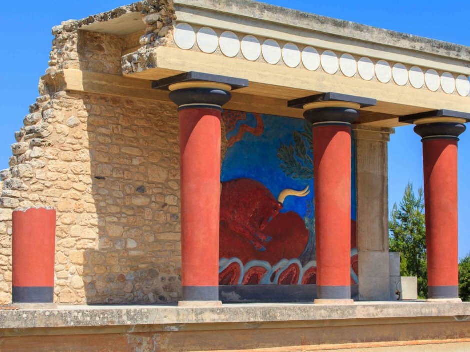 Кносский дворец на Крите реконструкция