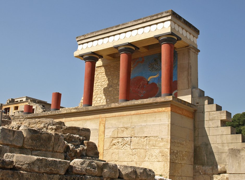 Крит рога Кносский дворец
