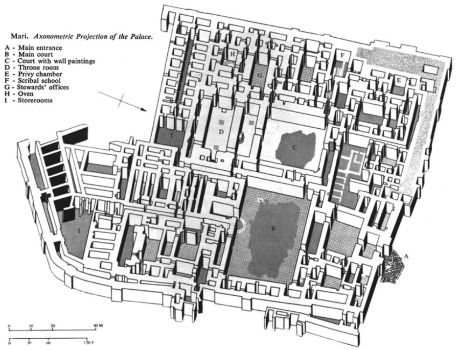 Дворец Зимри Лима в Вавилоне план