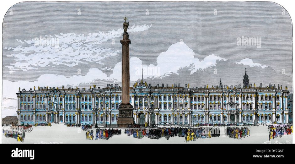 Зимний дворец Санкт-Петербург рисунок