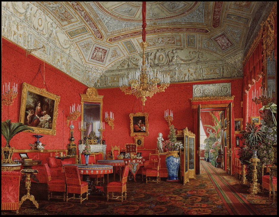 Эдуард Петрович ГАУ (1807-1887) - интерьеры дворца.