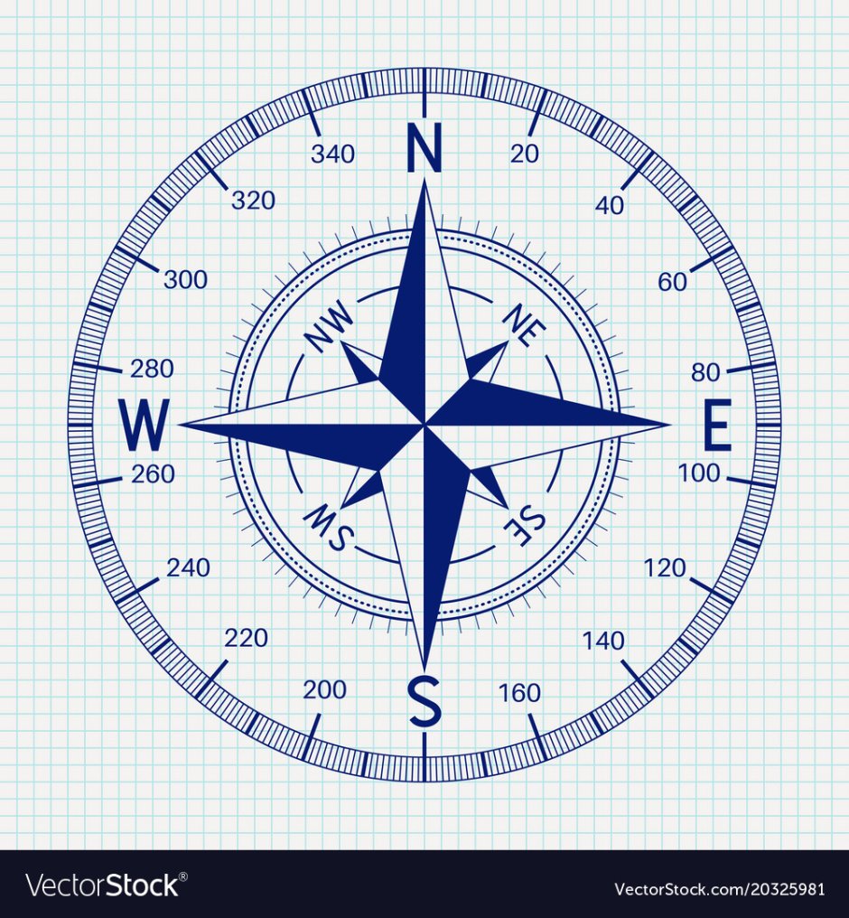 Стилизованное изображение компаса