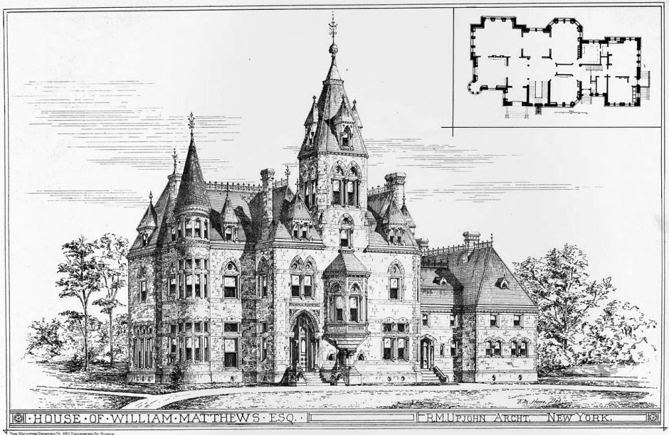 Викторианская Готика особняк чертежи
