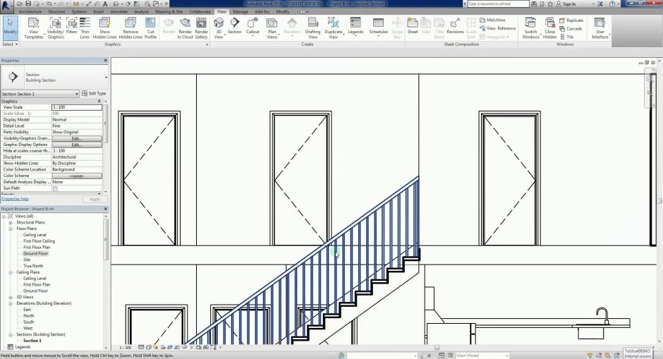Revit треугольное окно