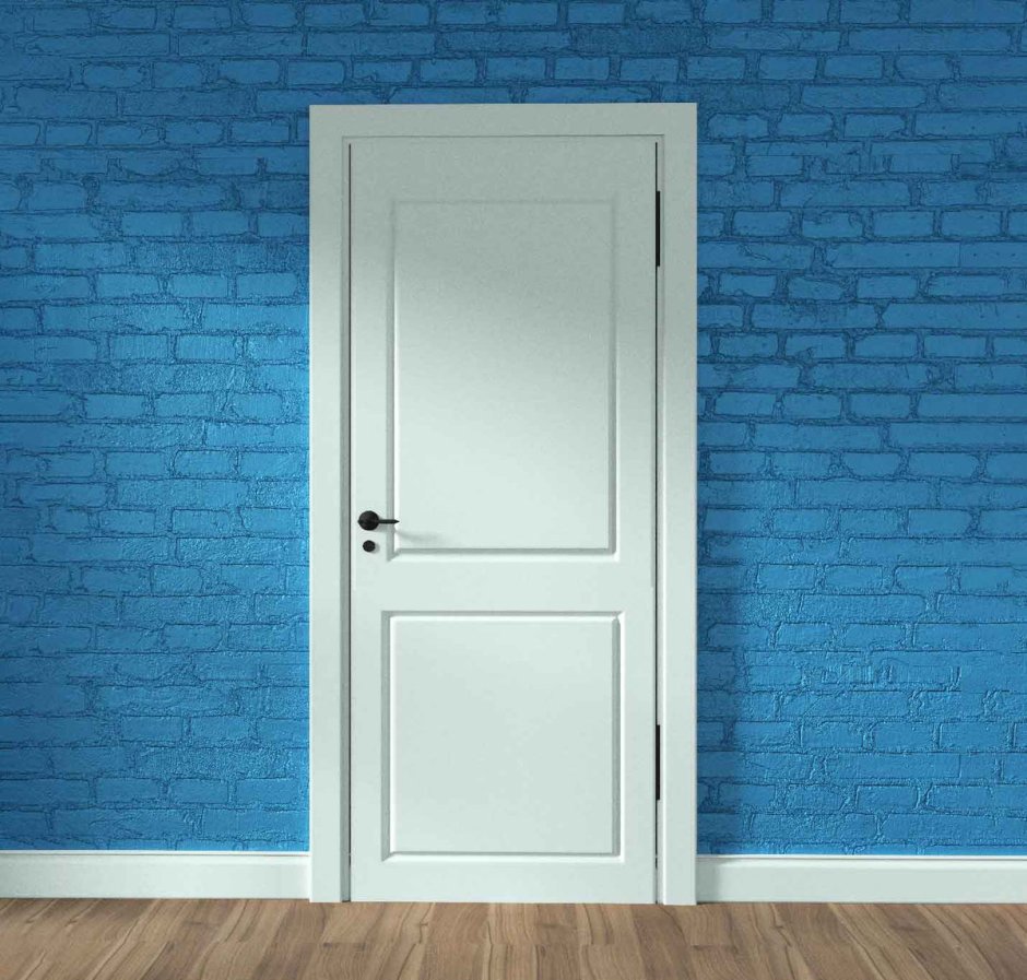 Двери лофт голубой