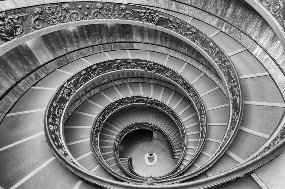 Винтовая лестница Ватикана Микеланджело чертеж