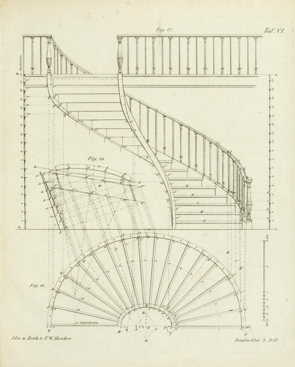 Криволинейная лестница чертеж