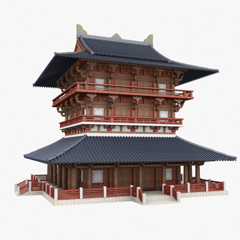 Архитектура древней Японии 3д