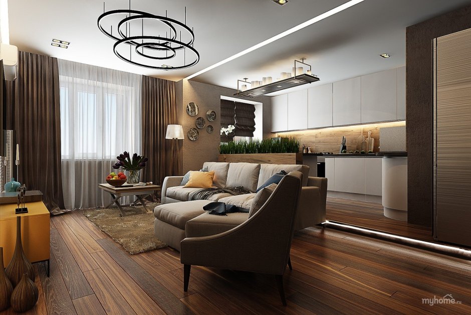 Уютный современный интерьер