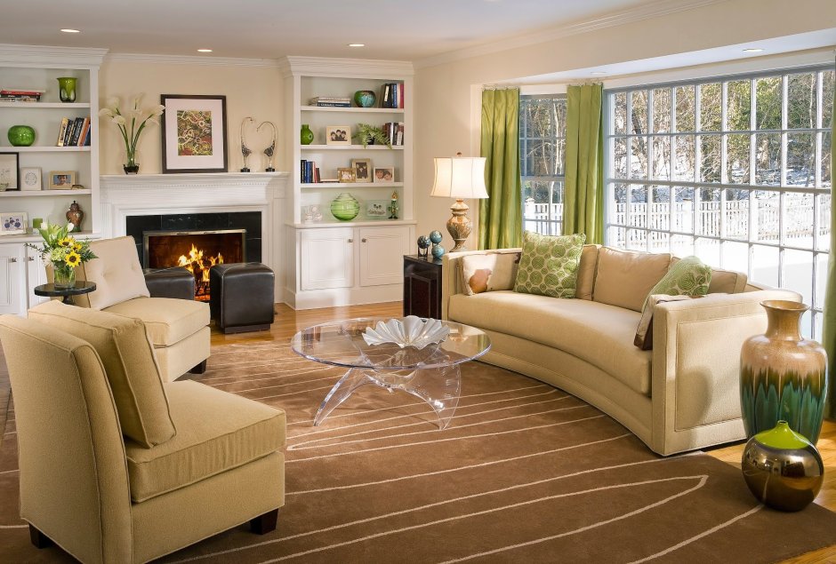 Спальня в теплых тонах