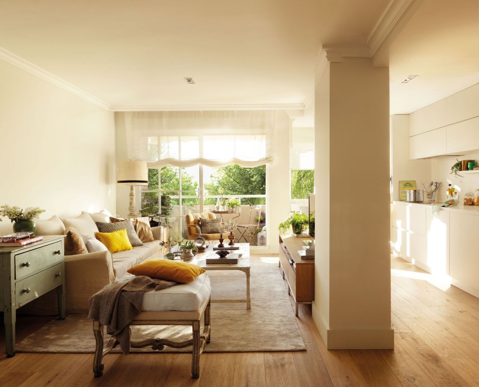 Спальня в пастельных тонах