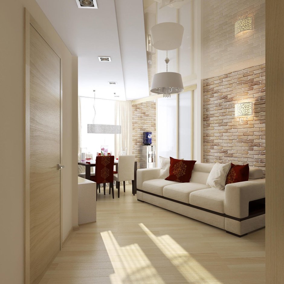 Гостиная с угловым диваном