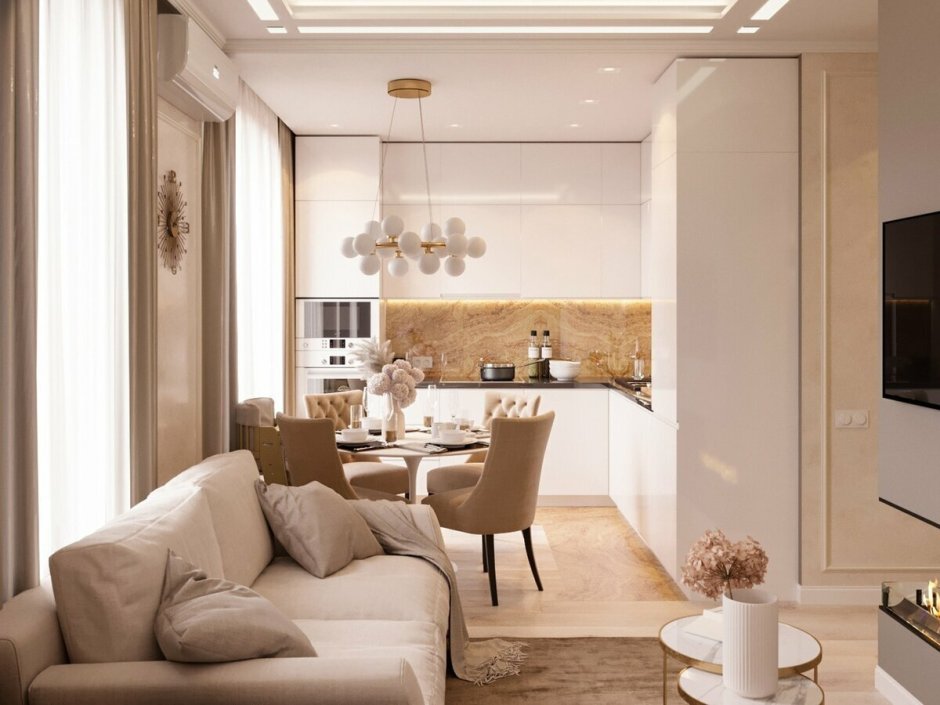 Интерьер в теплых тонах