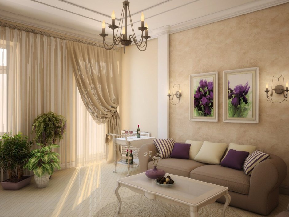 Гостиная с панорамными окнами