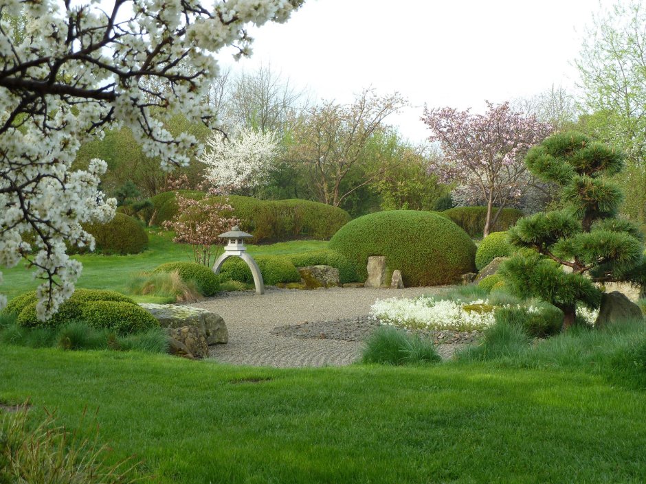 Холмистый сад в японском стиле