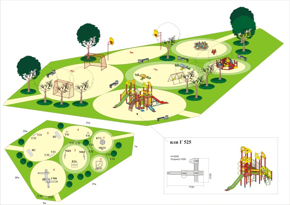 План детской площадки