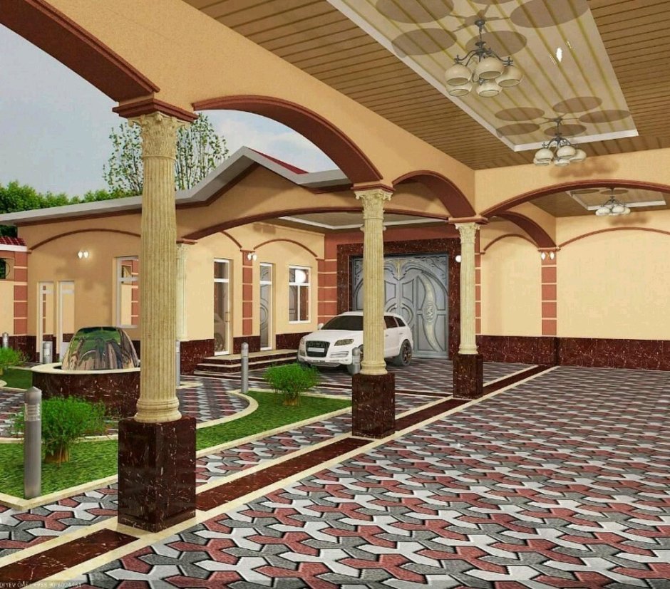 Узбекский дом потолок в зал