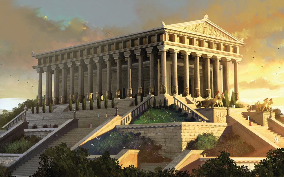 Храм Богини Артемиды в Эфесе 4 век до нашей эры реконструкция