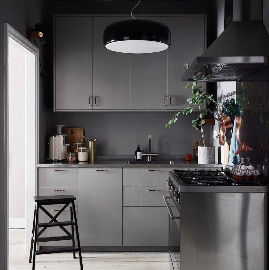 Серая кухня в интерьере