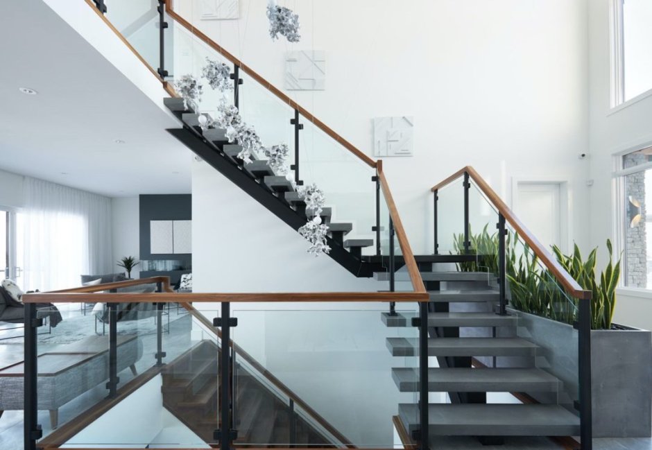 PVD Spigot Staircase Glass Railing
