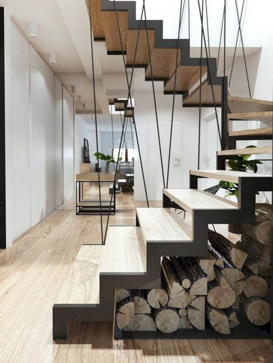 Современные лестницы из дерева